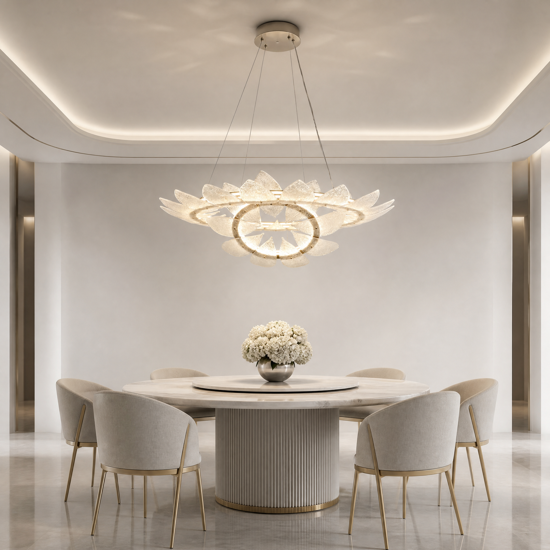 Yiosi Aster Ring Glass Chandelier 39.4"