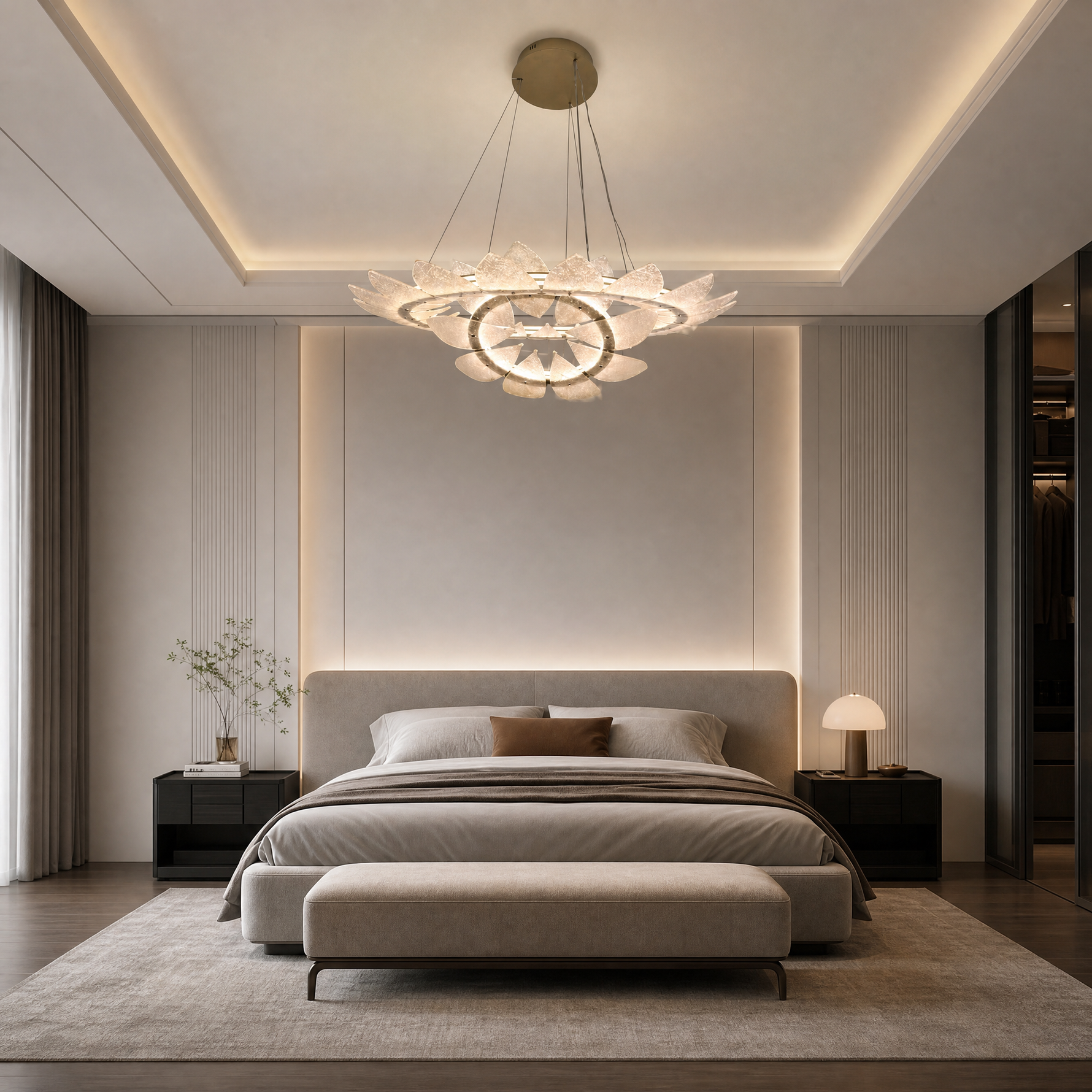 Yiosi Aster Ring Glass Chandelier 39.4"