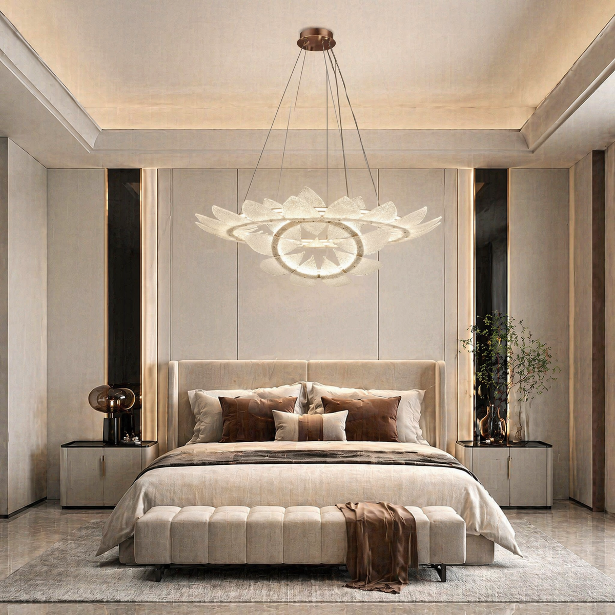Yiosi Aster Ring Glass Chandelier 39.4"