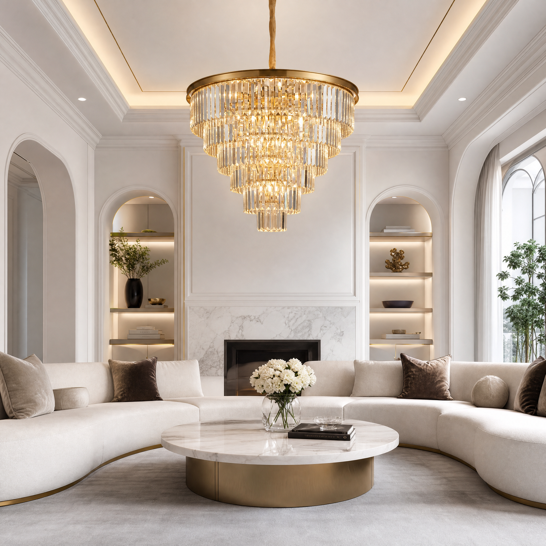 Yiosi Astoria Round Crystal Chandelier