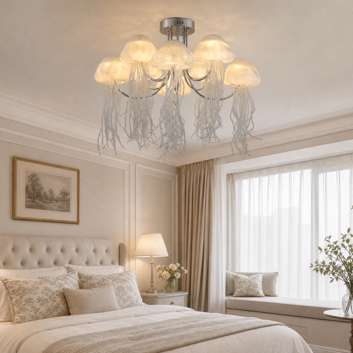 Yiosi Avery Jellyfish Glass Ceiling lamp 31"