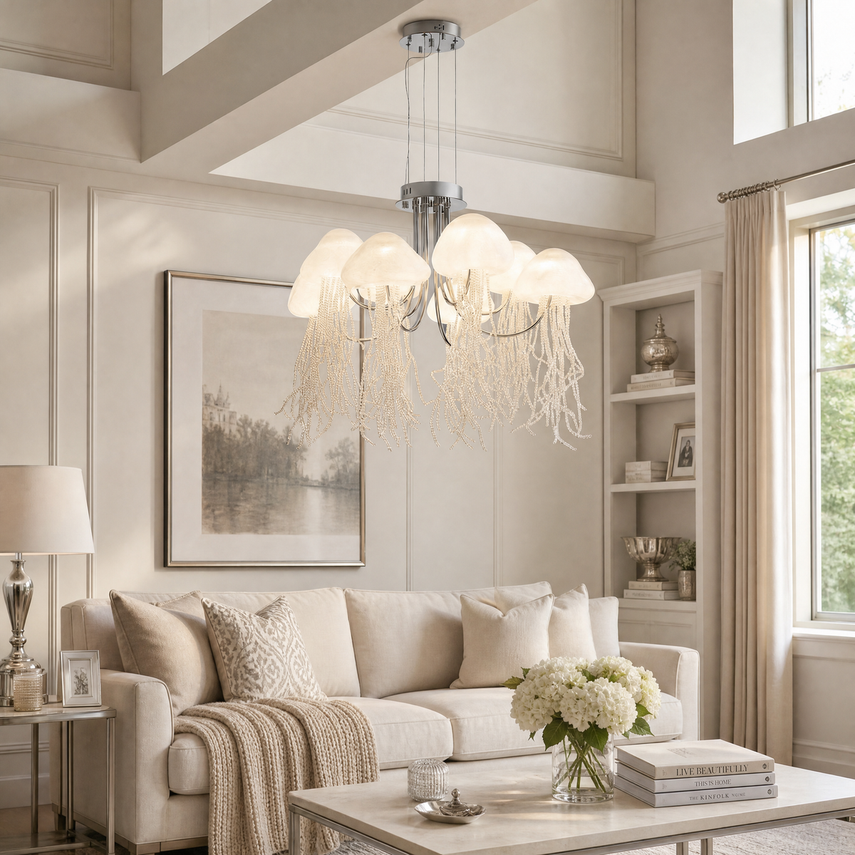 Yiosi Avery Jellyfish Glass Ceiling lamp 39"