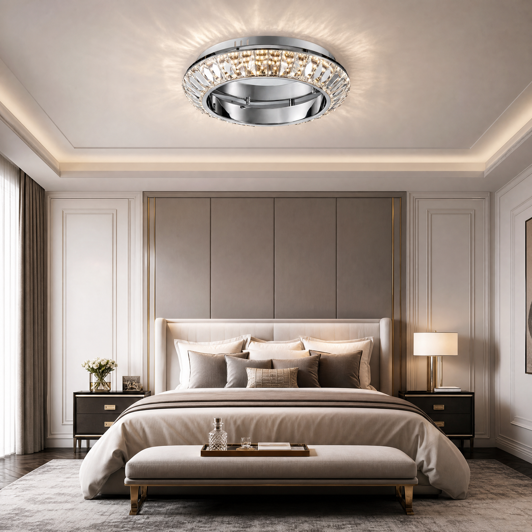 Yiosi Bryant Crystal Flush Mount 16" D