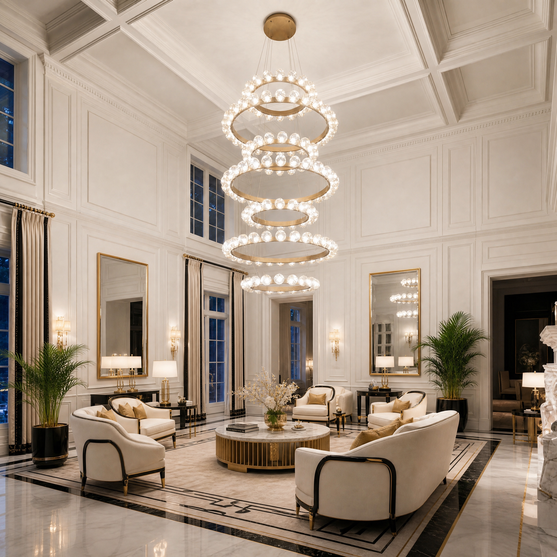 Yiosi Bubbles Glass Chandelier