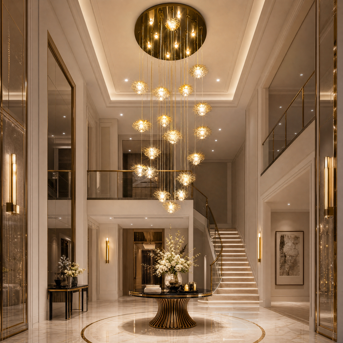 Yiosi Bubbles Grand Glass Chandelier