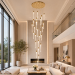 Yiosi Candlelight Cascading Glass Chandelier 24" Style B