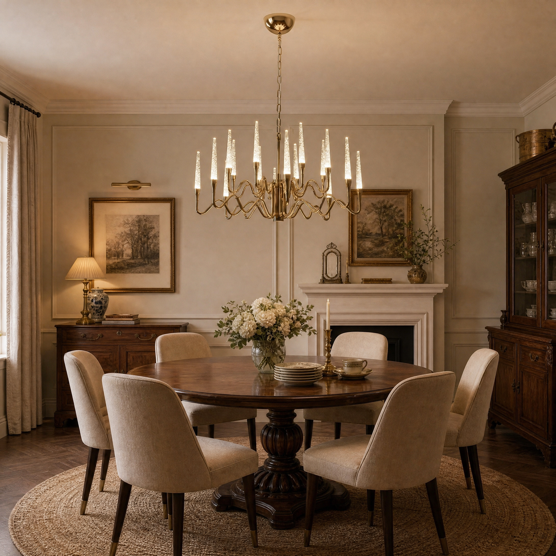 Yiosi Candlelight Glass Chandelier