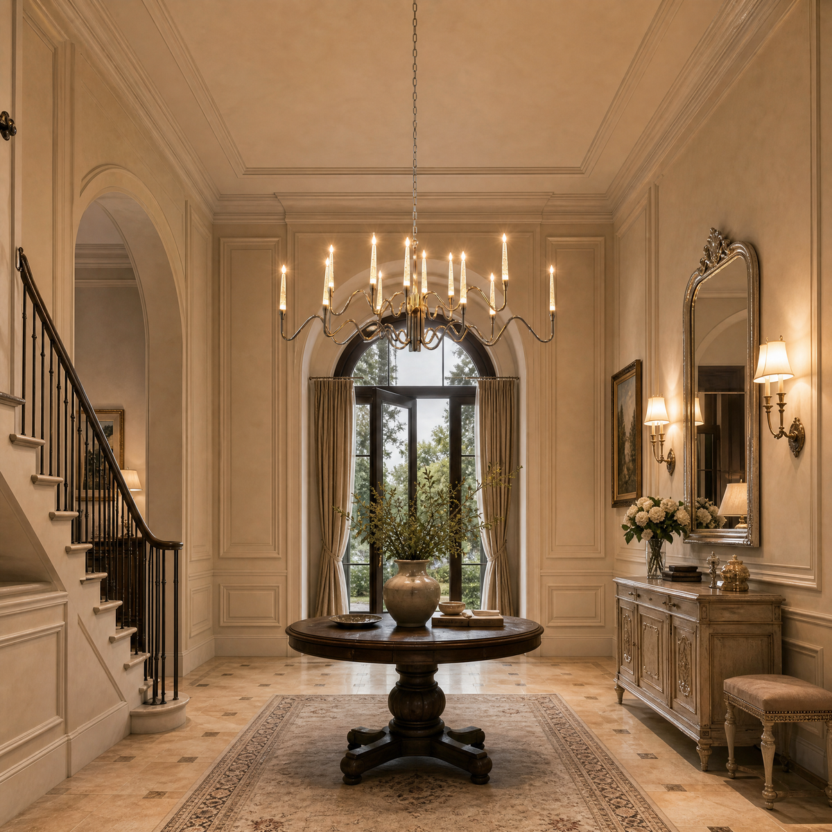 Yiosi Candlelight Glass Chandelier