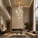 Yiosi Cascading Crystal Chandelier 39.4” D