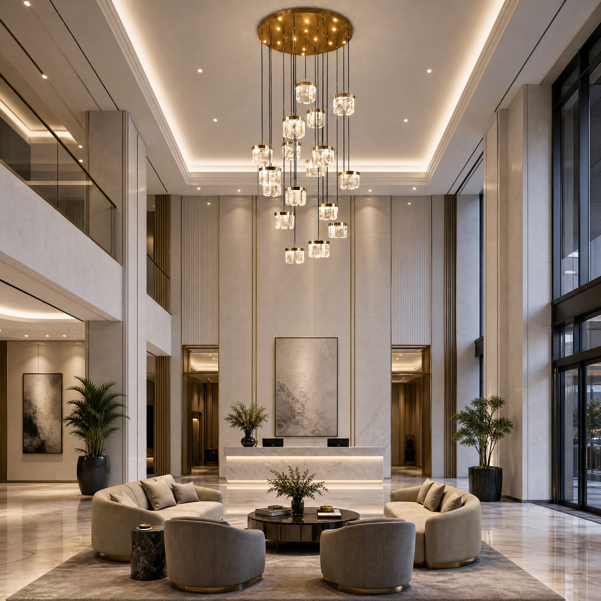 Yiosi Cascading Crystal Chandelier 39.4” D
