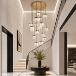 Yiosi Cascading Crystal Chandelier 39.4” D