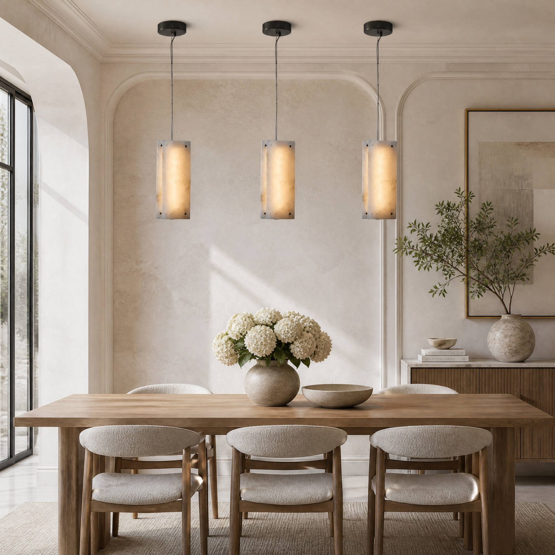 Yiosi Cloud Brocade Mini Natural Stone Pendant Light