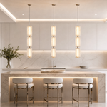 Yiosi Cloud Brocade Triple Natural Stone Pendant Light