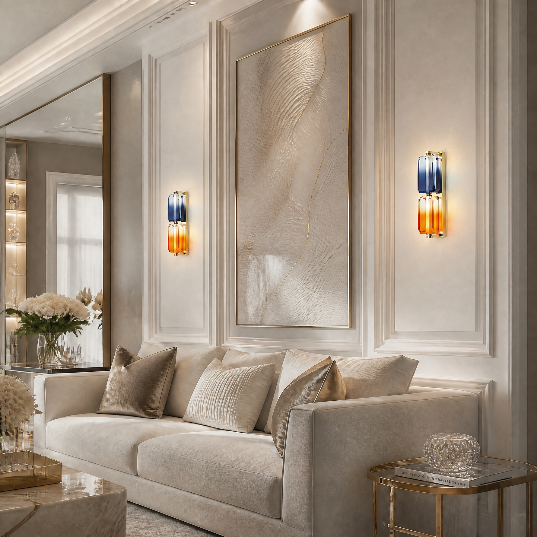 Yiosi Color Crystal Wall Sconce 6" Style A