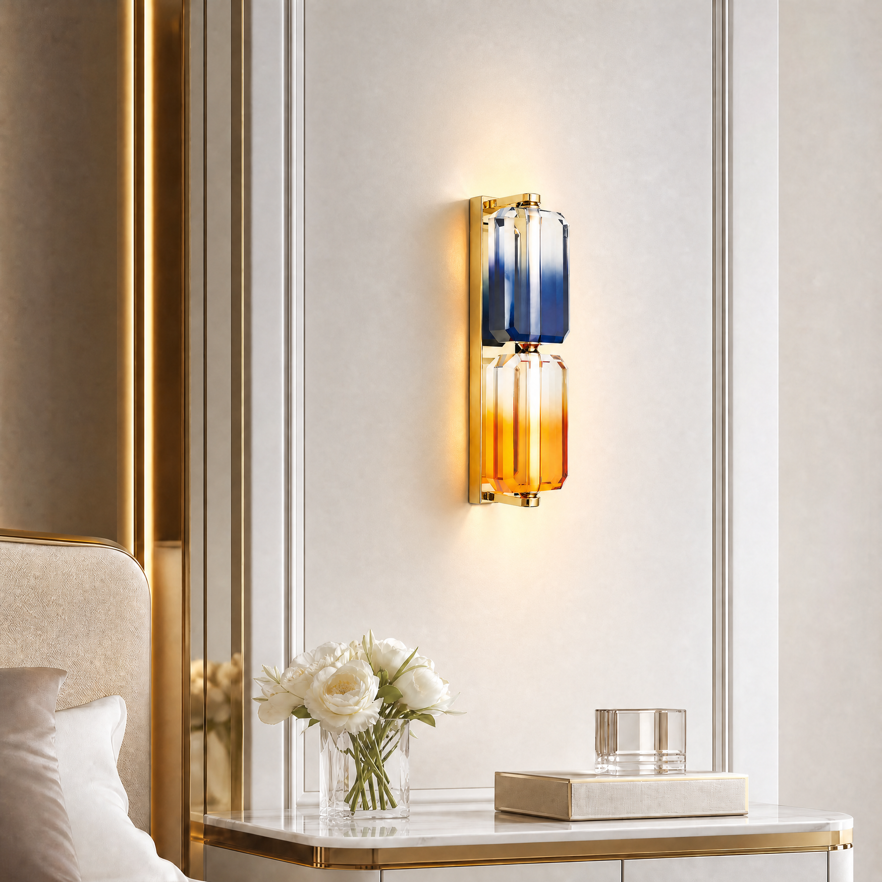 Yiosi Color Crystal Wall Sconce 6" Style A