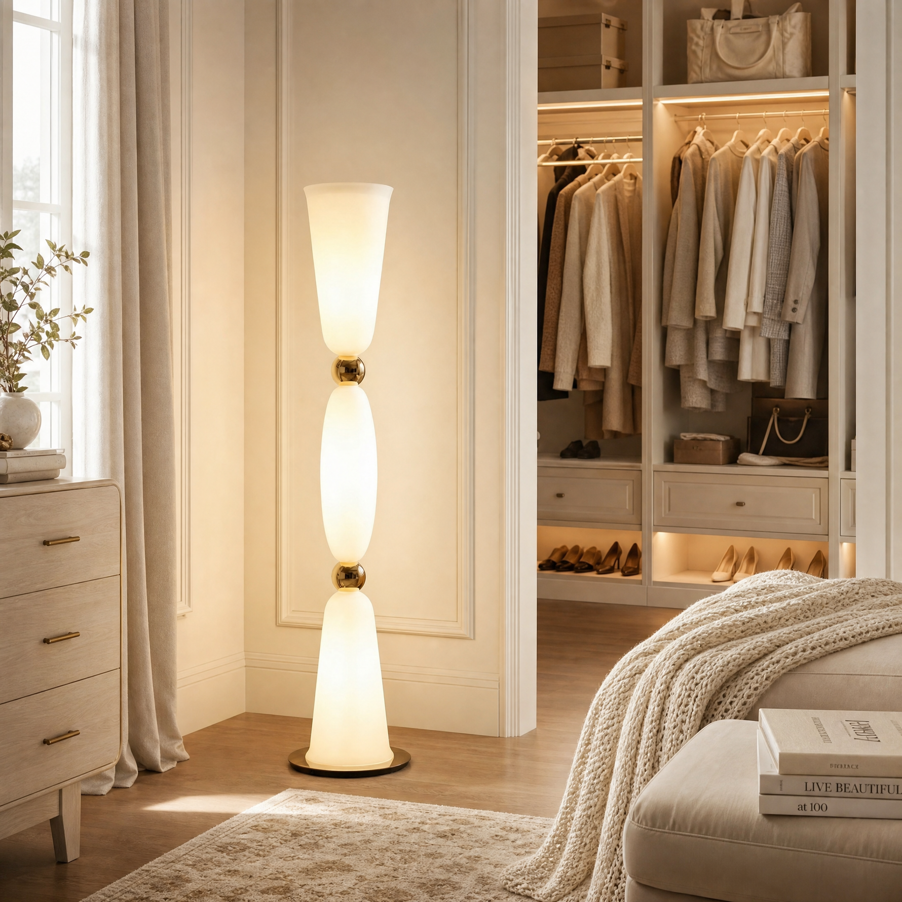 Yiosi Cristallo Triple Glass Floor Lamp
