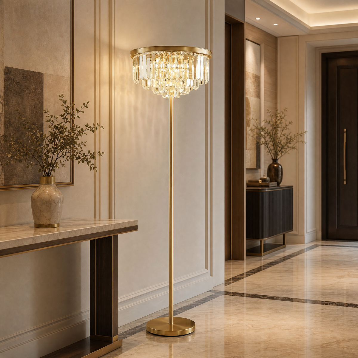 Yiosi Crystal Floor Lamp