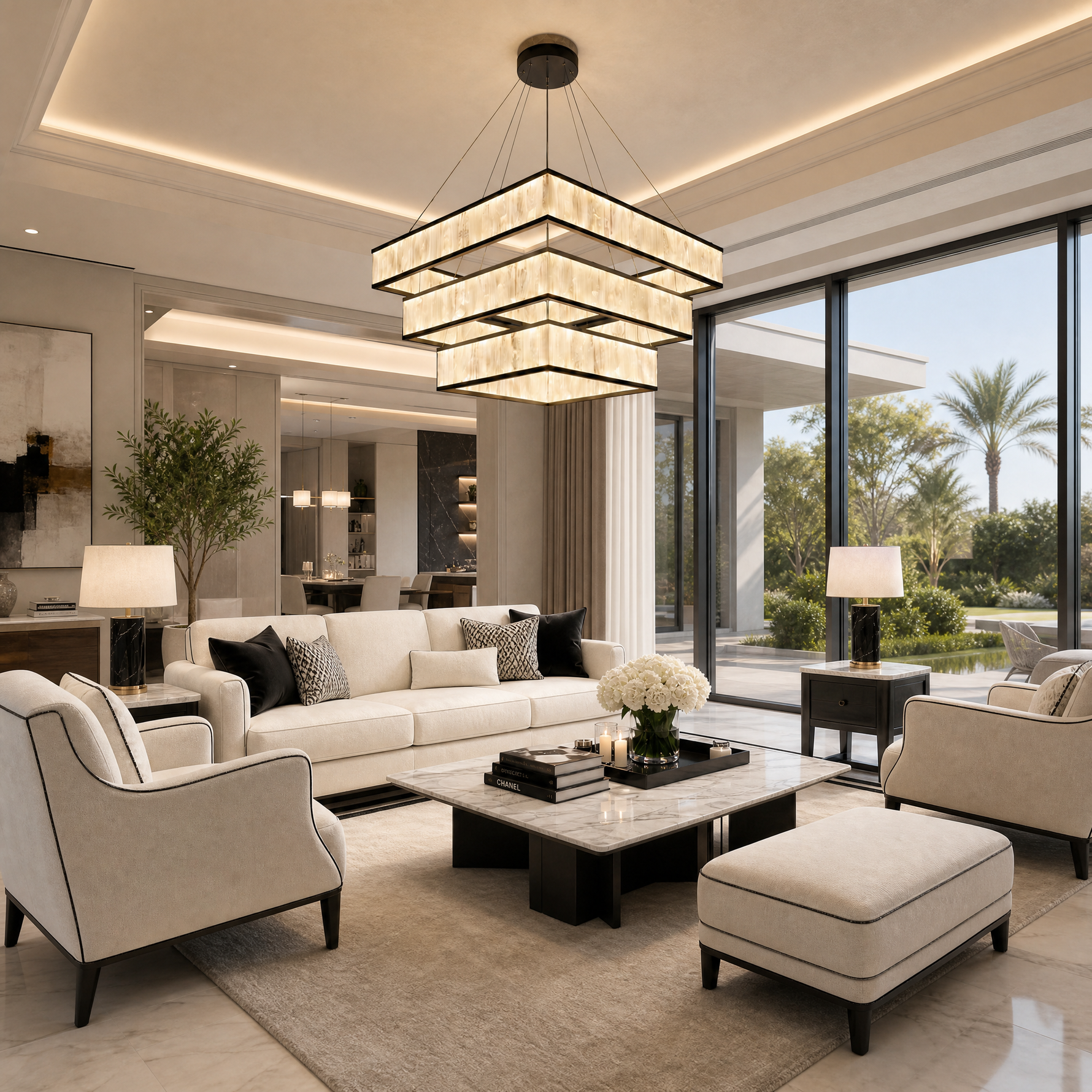Yiosi Crystara 3-Tier Nested Metal Chandelier
