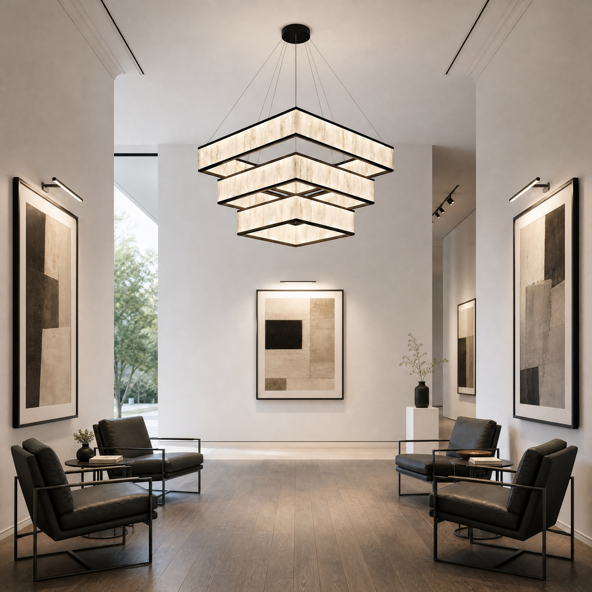 Yiosi Crystara 3-Tier Nested Metal Chandelier