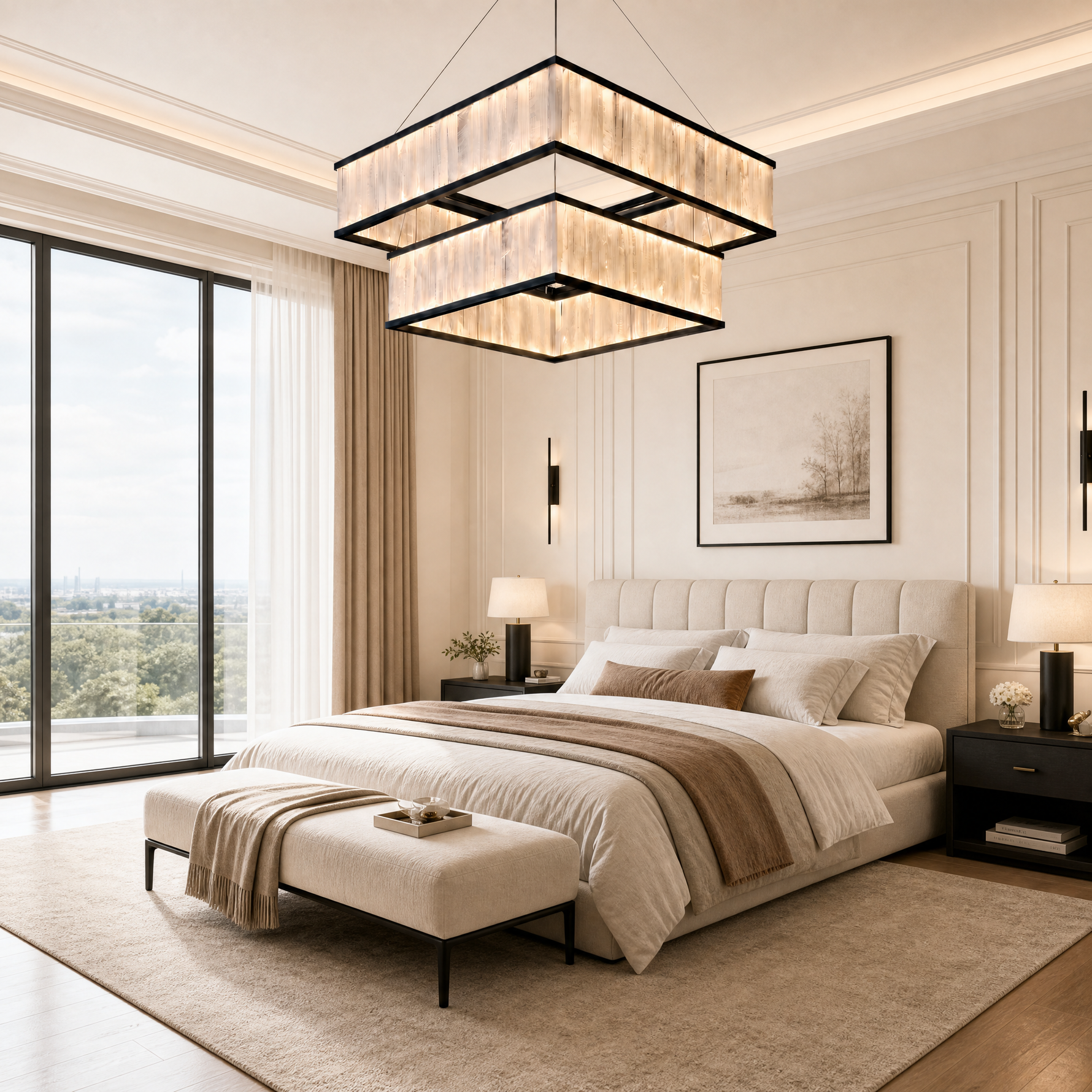 Yiosi Crystara Natural Stone Chandelier 39" Style B
