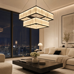 Yiosi Crystara Natural Stone Pendant Light 24"