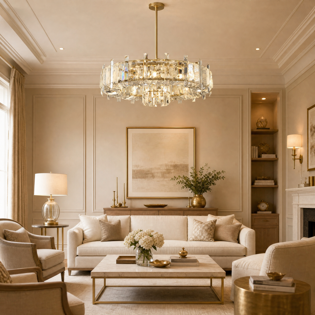 Yiosi Daisy Rock Crystal Chandelier
