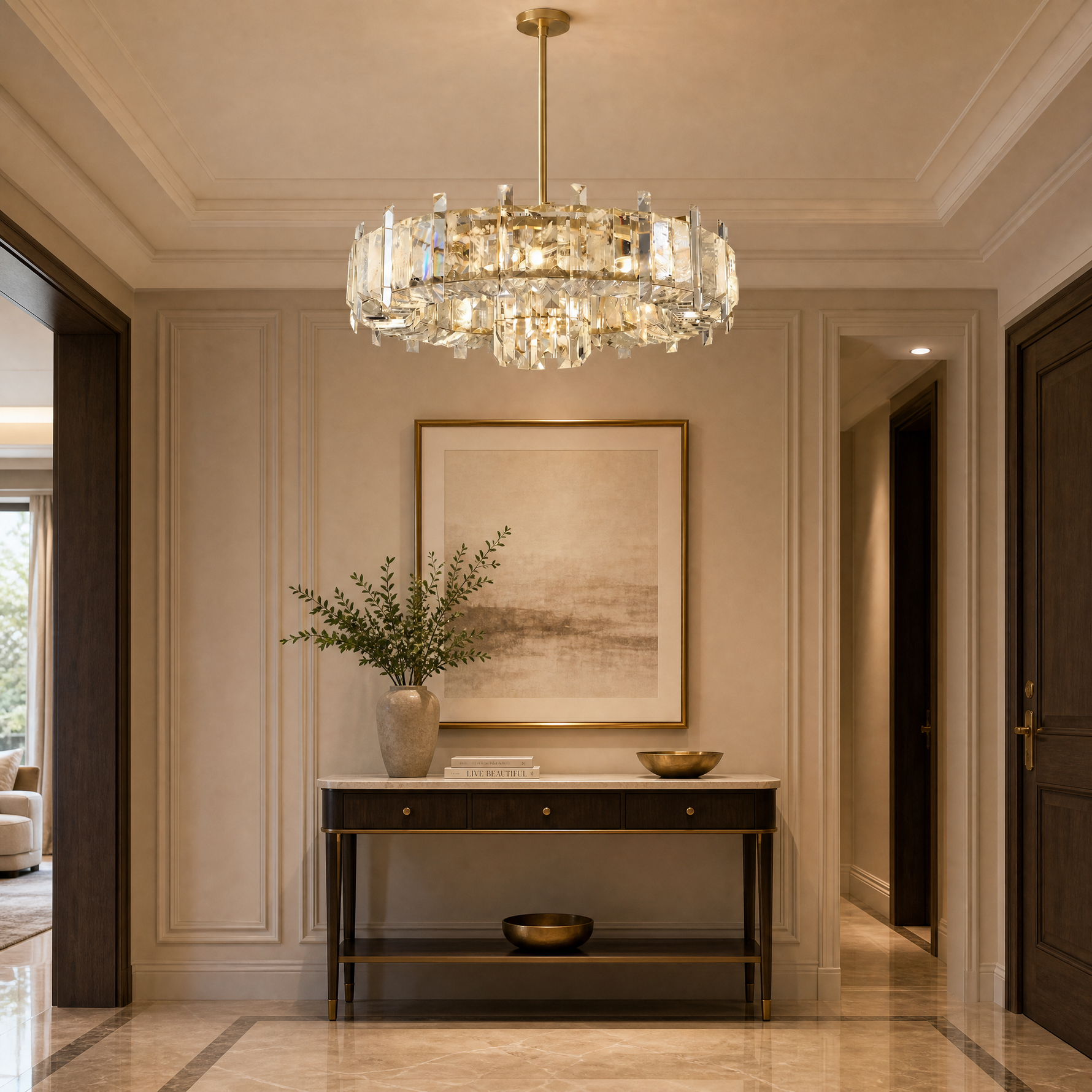 Yiosi Daisy Rock Crystal Chandelier