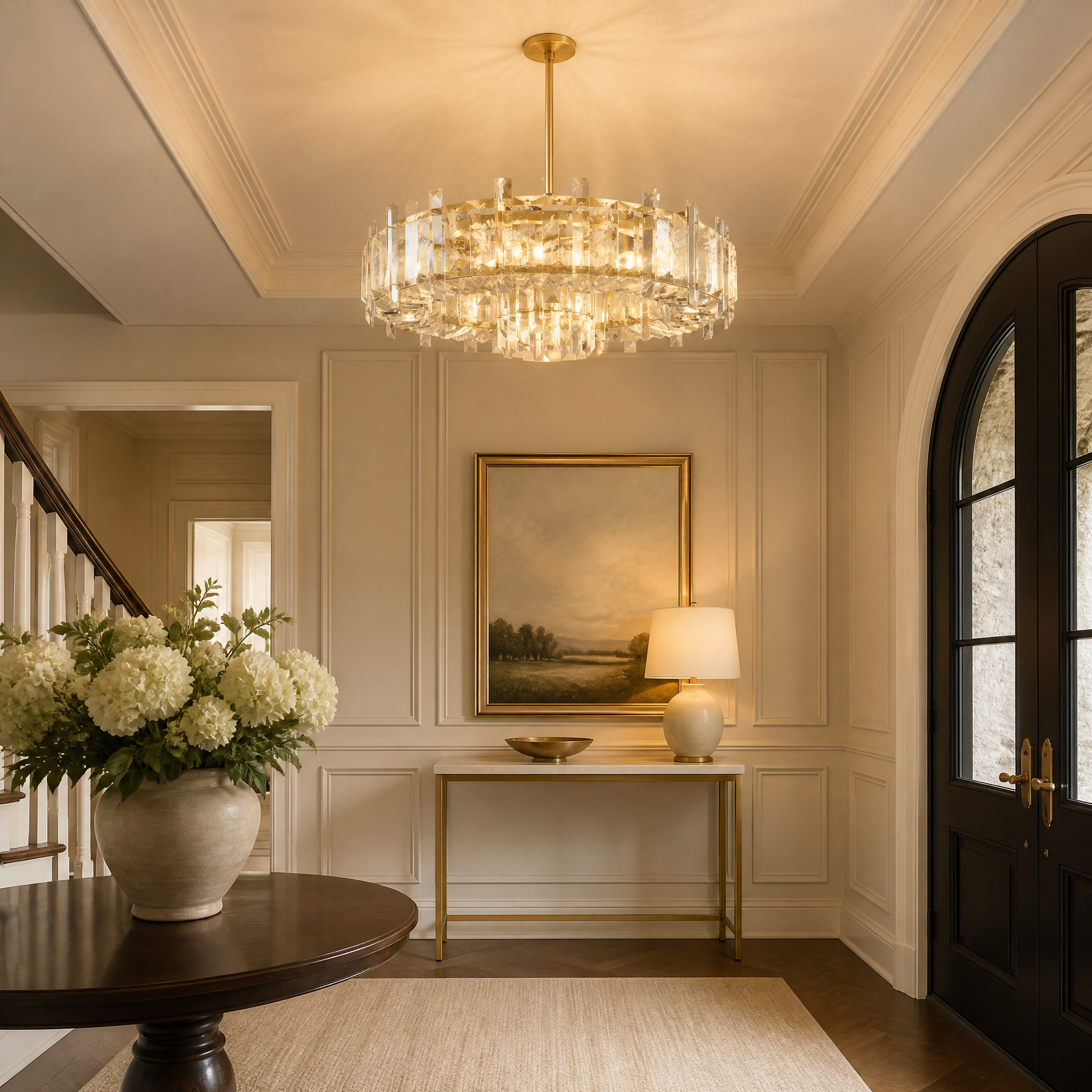Yiosi Daisy Rock Crystal Chandelier