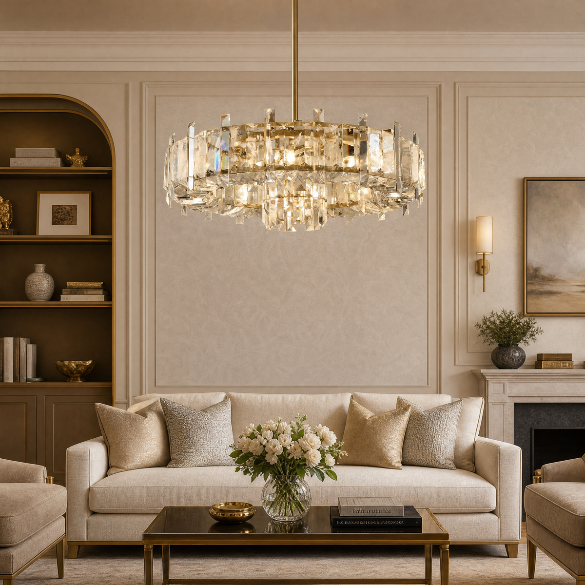 Yiosi Daisy Rock Crystal Chandelier
