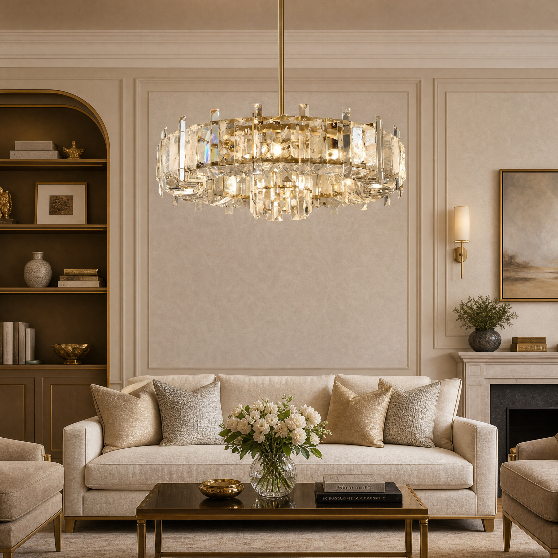 Yiosi Daisy Rock Crystal Chandelier