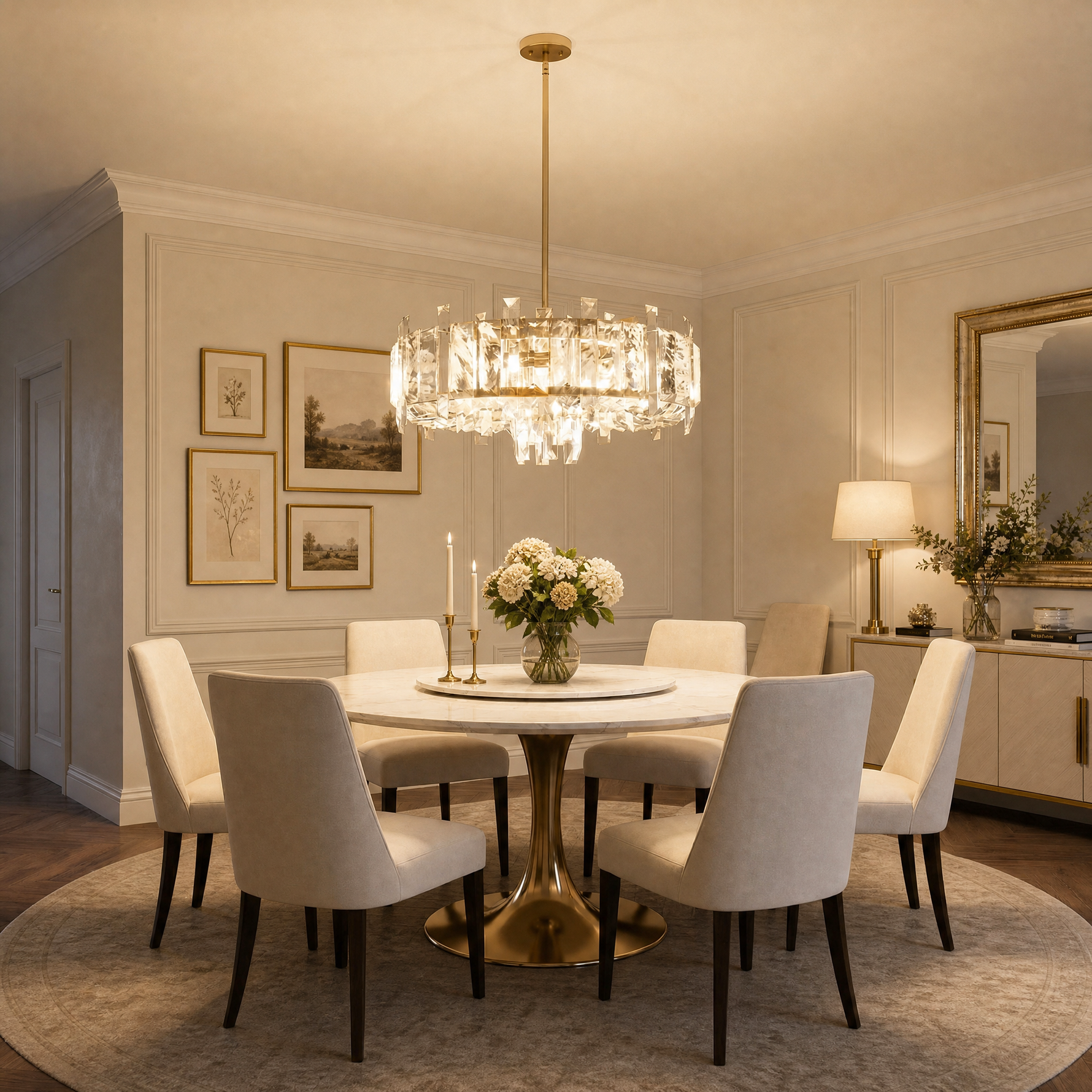Yiosi Daisy Rock Crystal Chandelier