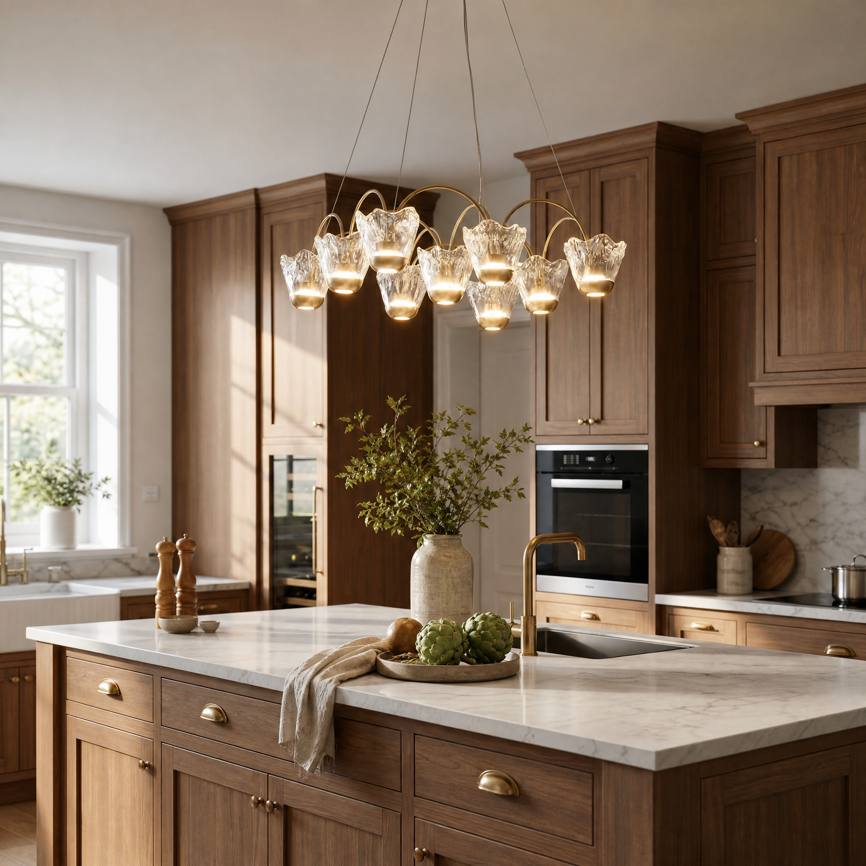 Yiosi Flowers Glass Pendant Light Style B