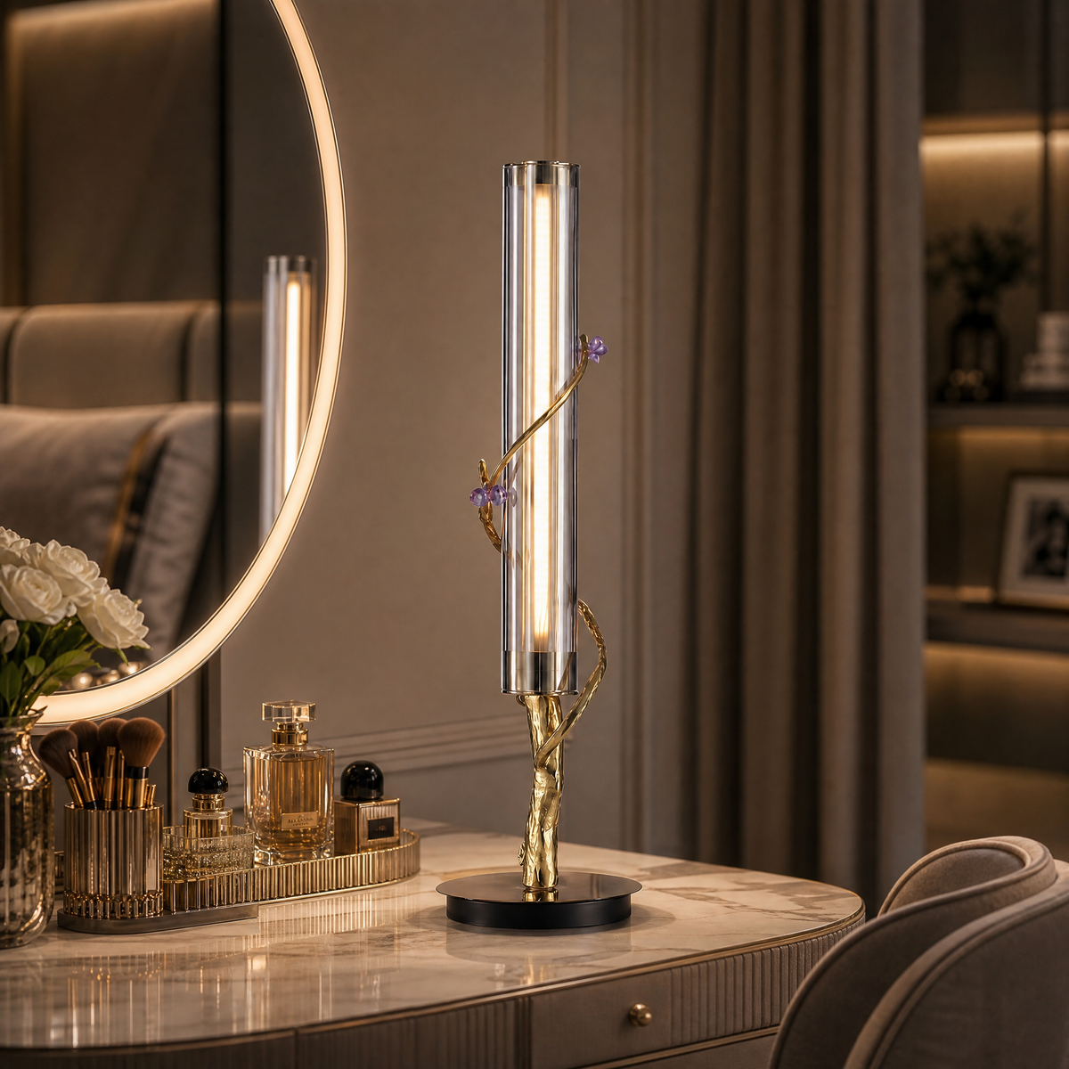 Yiosi Flowing Branch Mini Glass Table Lamp