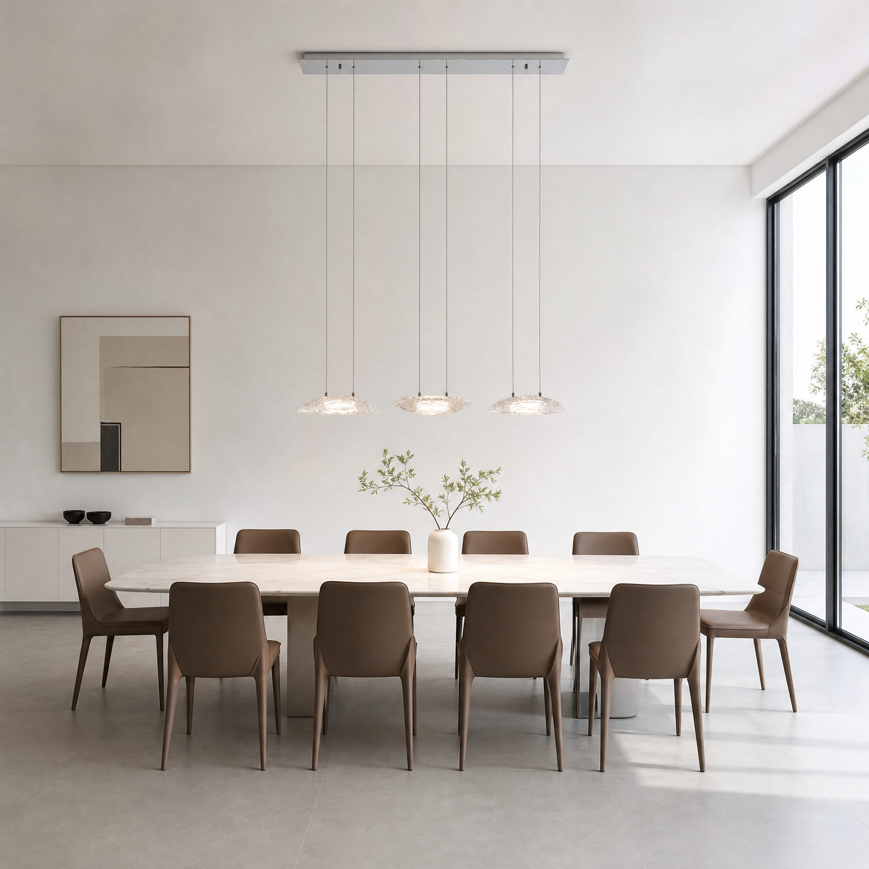 Yiosi Glitter Linear Glass Chandelier