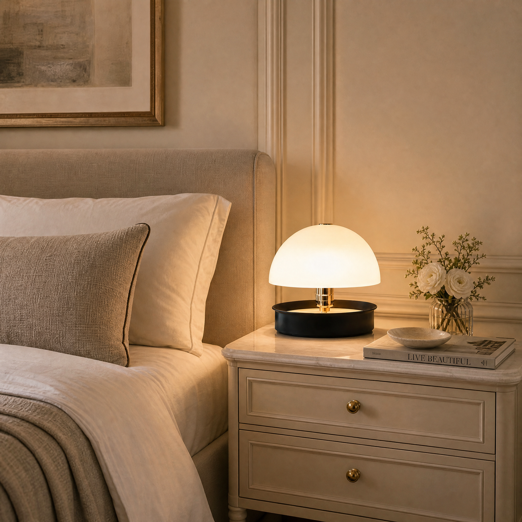 Yiosi Glorious Frosted Crystal Table Lamp