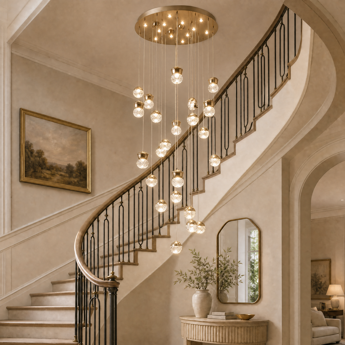 Yiosi Glorious Grand Cascading Crystal Chandelier