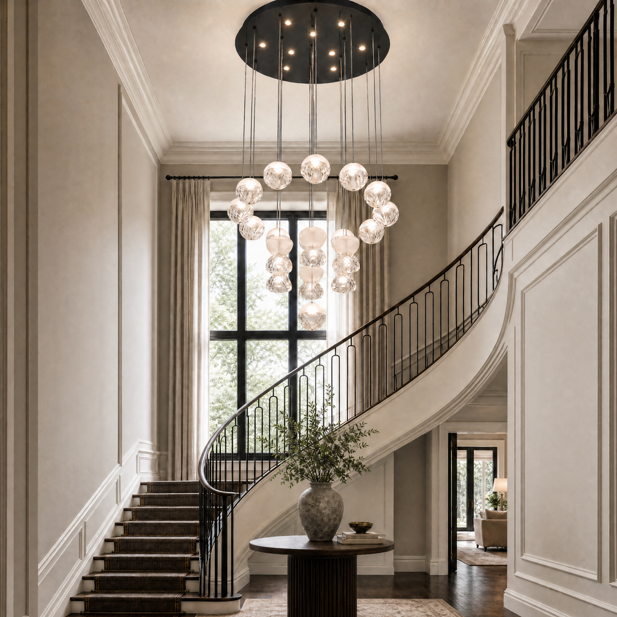 Yiosi Glorious Grand Frosted Crystal Chandelier