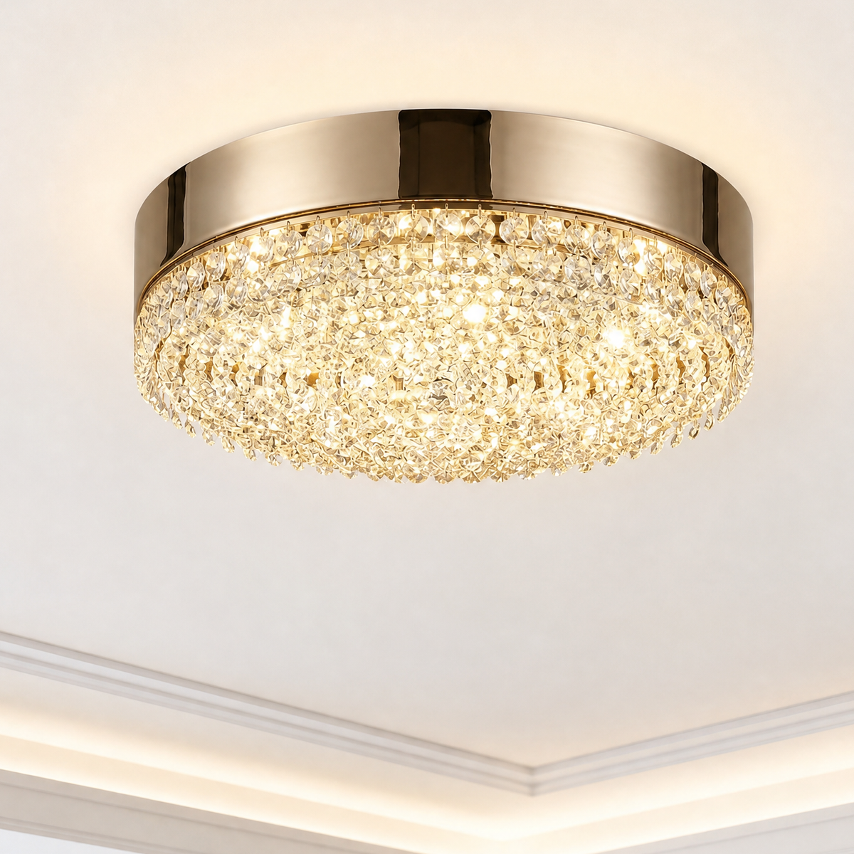 Yiosi Grant Crystal Ceiling Lamp 13.8" D