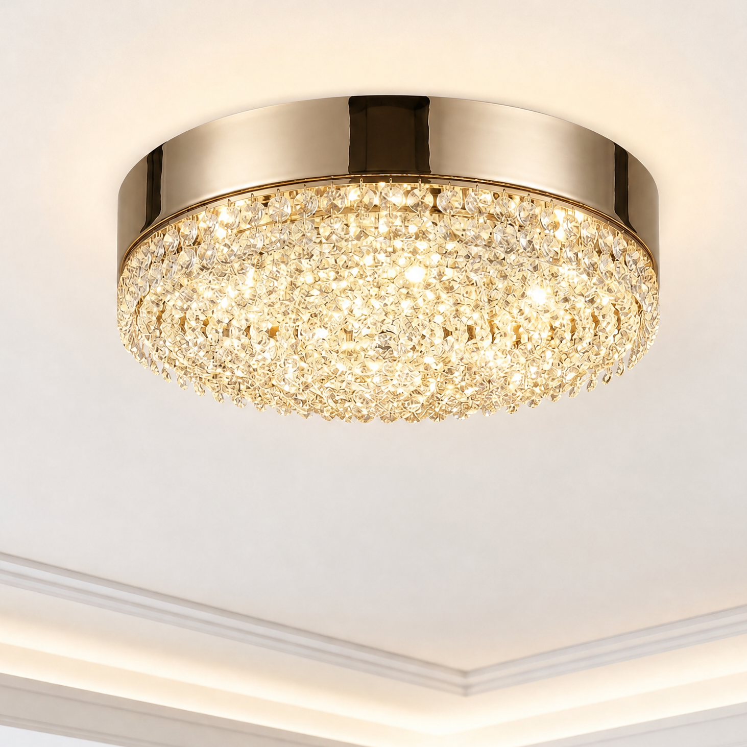 Yiosi Grant Crystal Ceiling Lamp 13.8" D