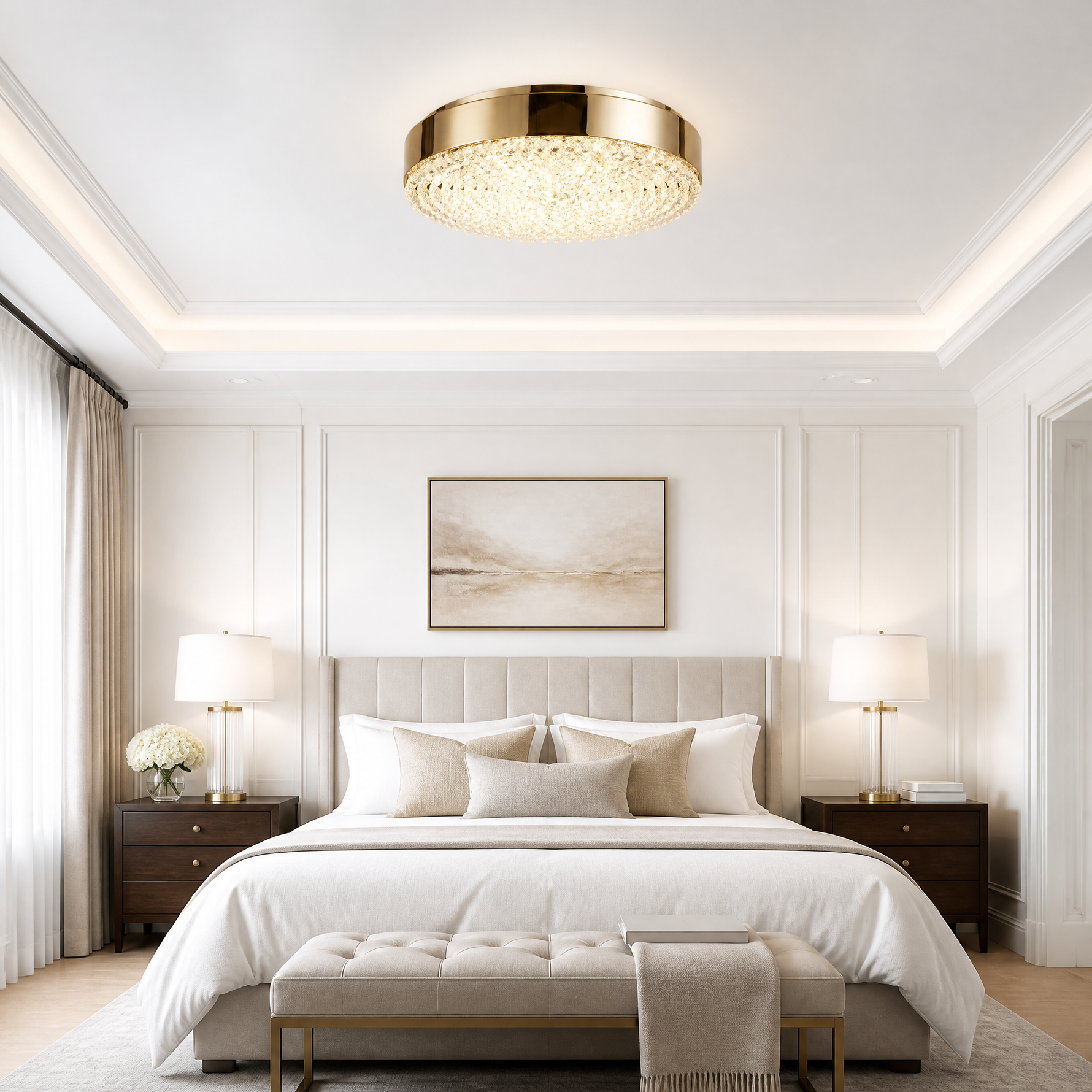 Yiosi Grant Crystal Ceiling Lamp 13.8" D