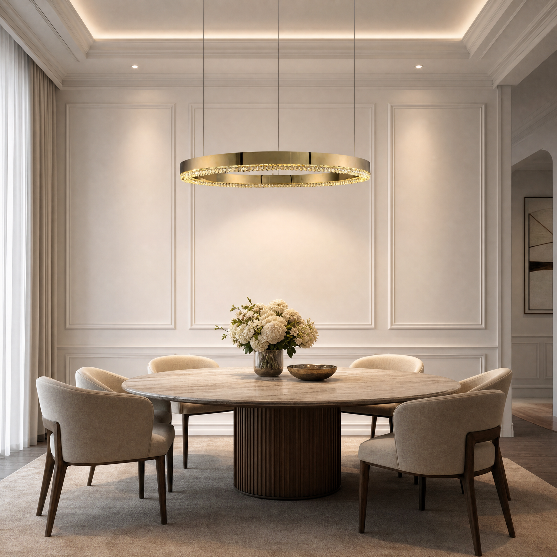 Yiosi Grant Crystal Pendant Light 39.4" D