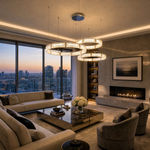 Yiosi Halo 3-Tier Nested Glass Chandelier