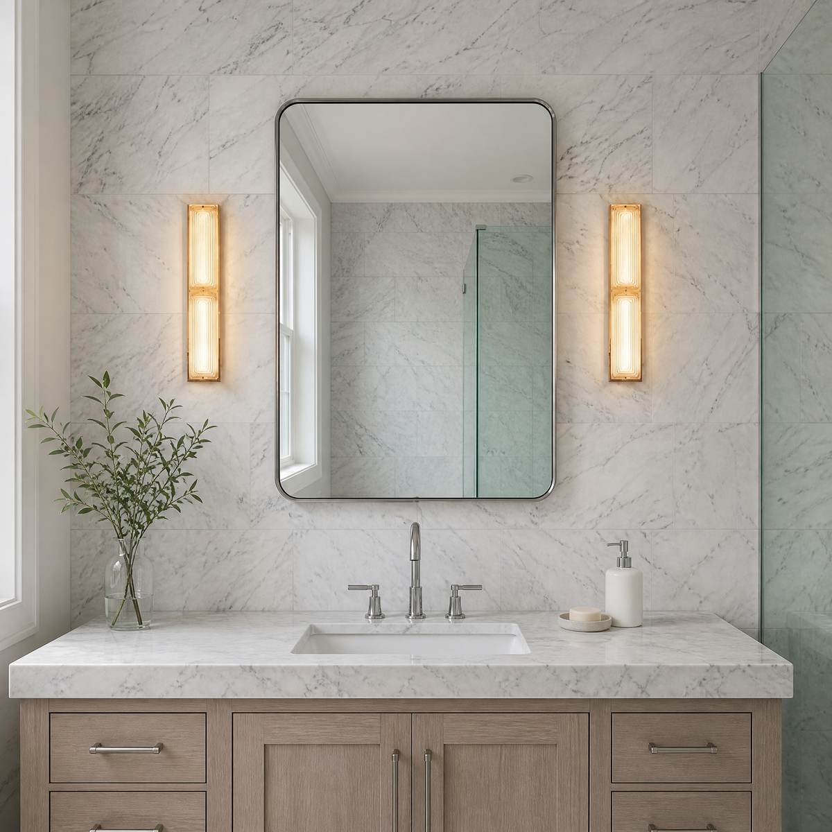 Yiosi Halo Double Glass Wall Sconce