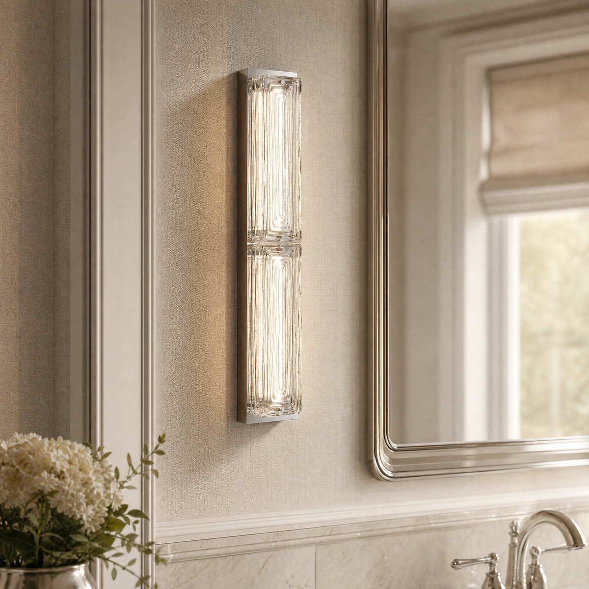 Yiosi Halo Double Glass Wall Sconce