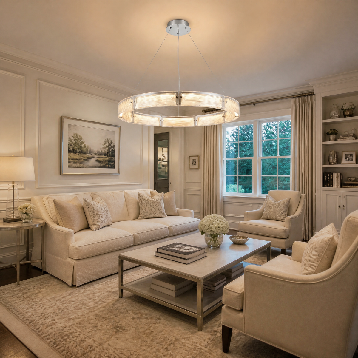 Yiosi Halo Glass Chandelier