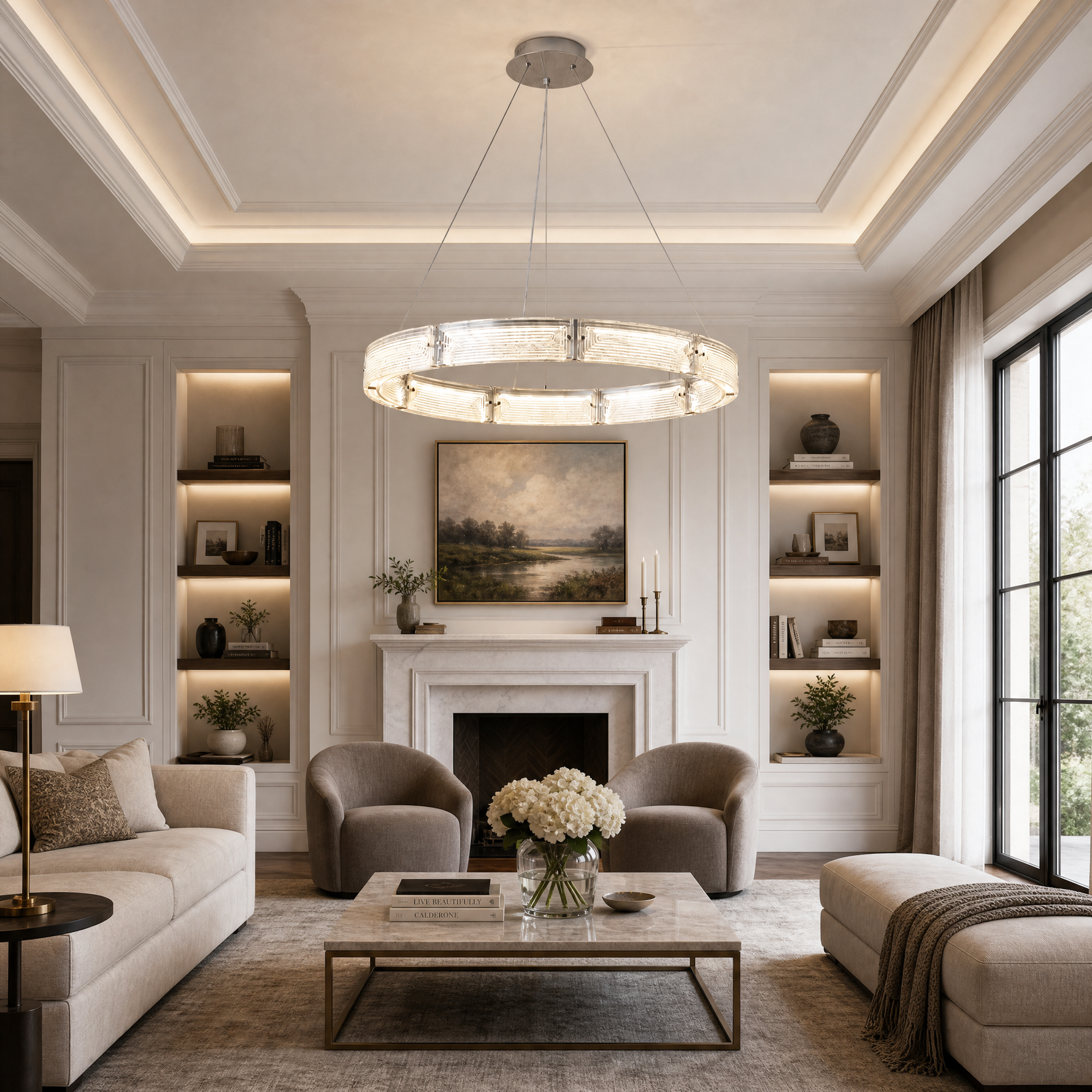 Yiosi Halo Glass Chandelier