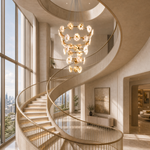 Yiosi High Luxury Cascading Multi-Tier Natural Stone Chandelier