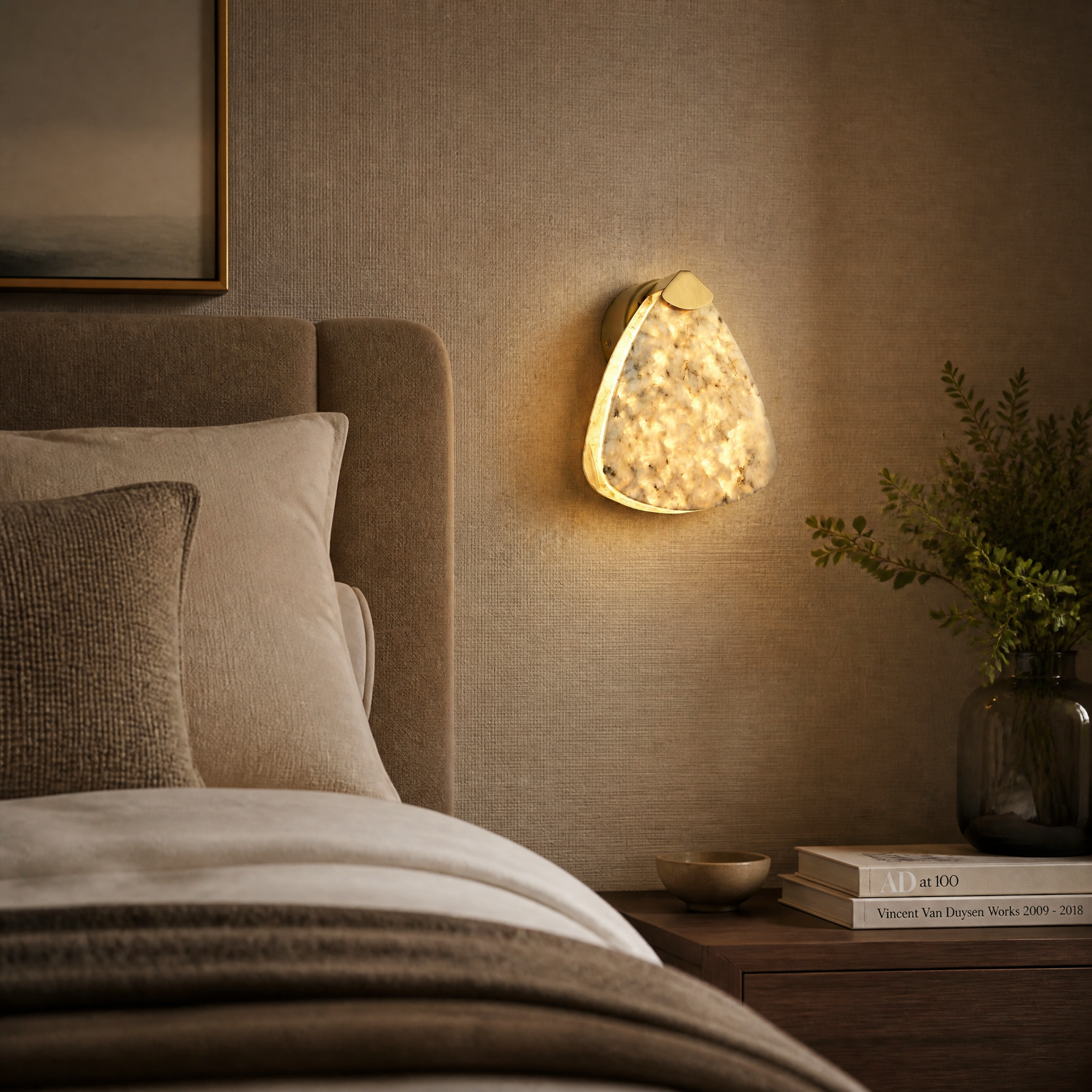 Yiosi High Luxury Mini Natural Stone Wall Sconce 7" Style A