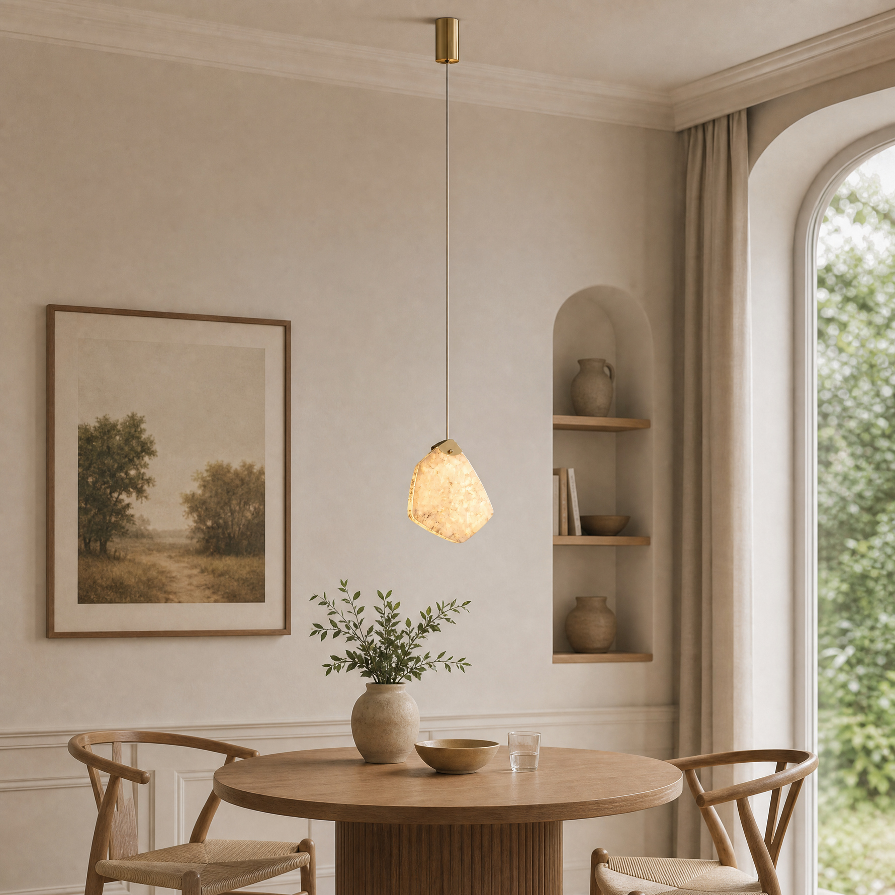 Yiosi High Luxury Natural Stone Pendant Light Style B