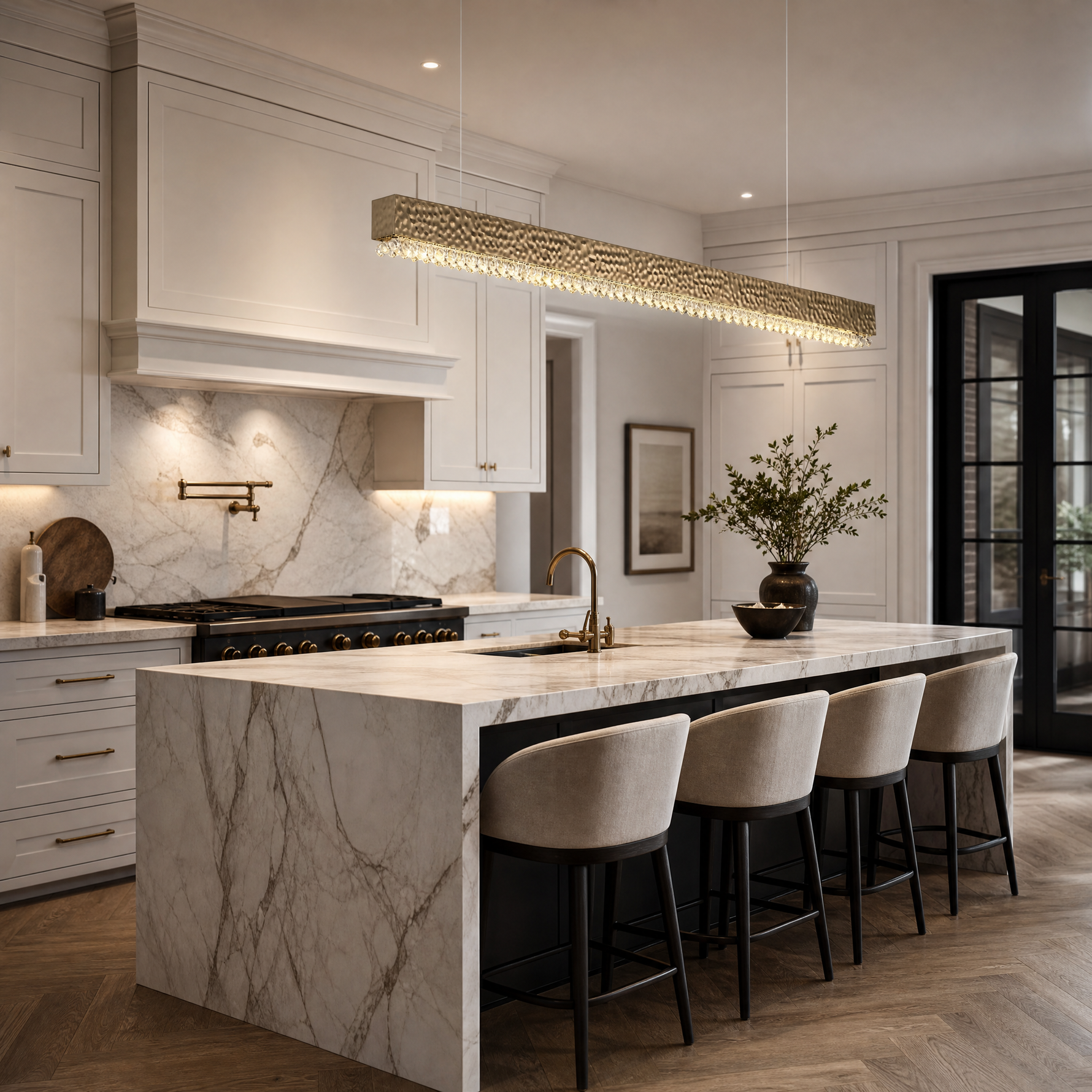 Yiosi Hudson Linear Crystal Bar Chandelier